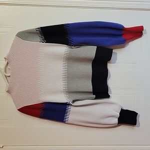 young fabulous & broke Mock Neck Balloon Sleeves Multicolour Sweater US …
